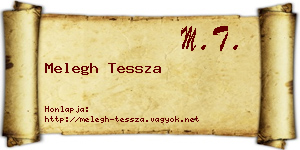 Melegh Tessza névjegykártya